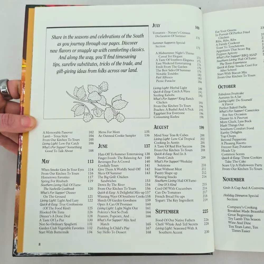 Southern Living 1995 Annual Recipes Hardcover Cookbook - Oxmoor House - Like New